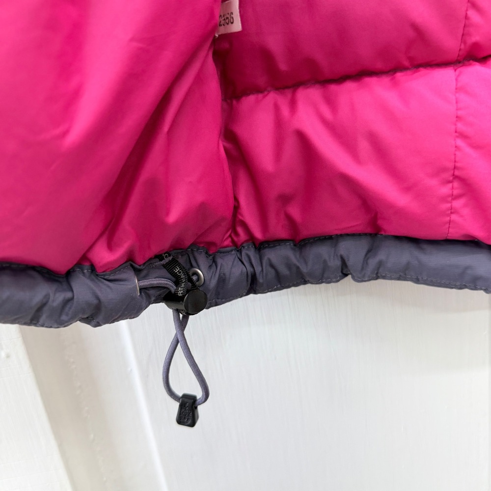 The North Face Womens 700 Fill Down Puffer Vest Grey Pink Medium Nuptse - Picture 7 of 10